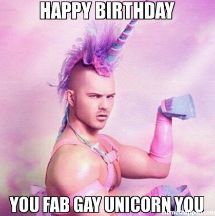 Colorful Happy Birthday Memes For Your Gay Friend Sayingimages