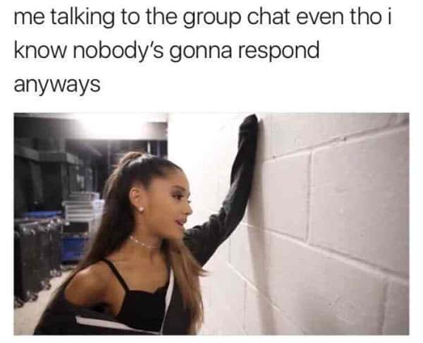 group chat me talking meme