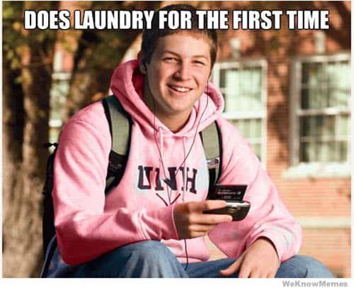 laundry first time meme