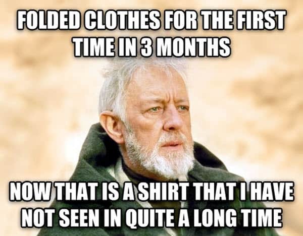 laundry folded clothes meme