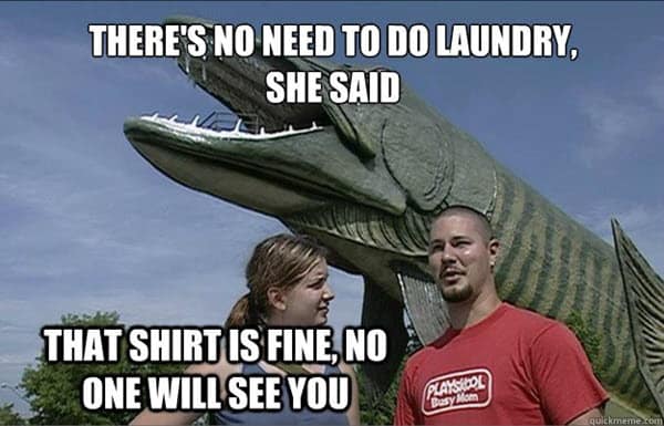 laundry shirt is fine meme