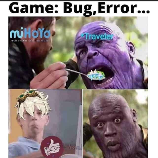 mihoyo bug genshin impact memes