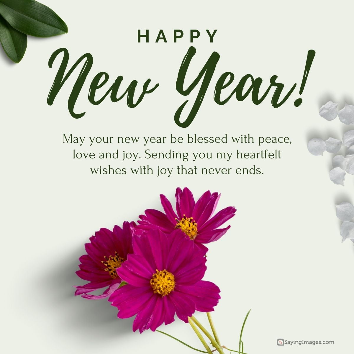 May your new year be blessed with peace, love and joy