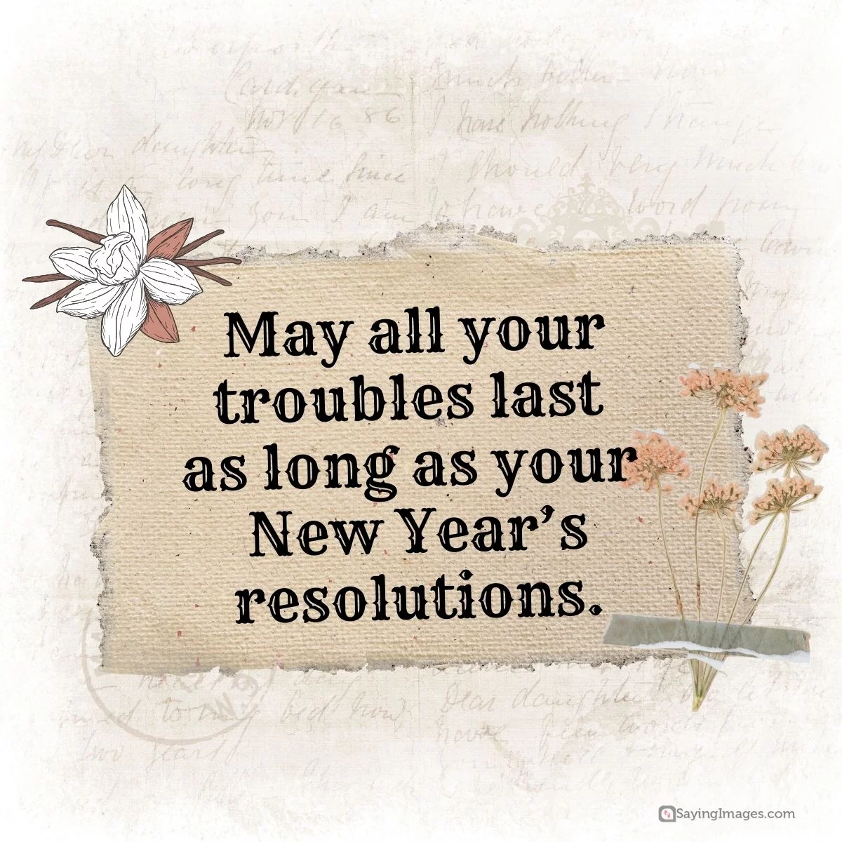 May all your troubles last as long as your New Year’s resolutions.