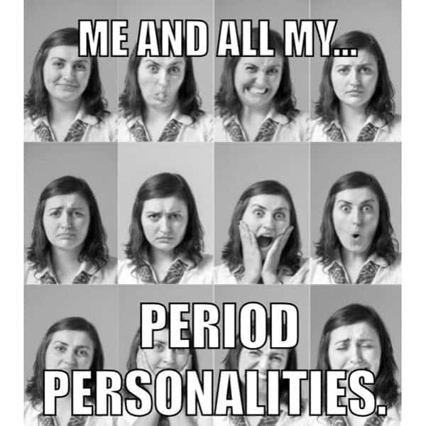 pms period personalities meme