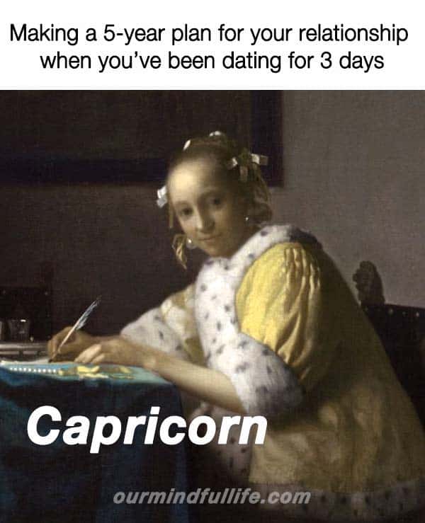 capricorn 5 year plan meme