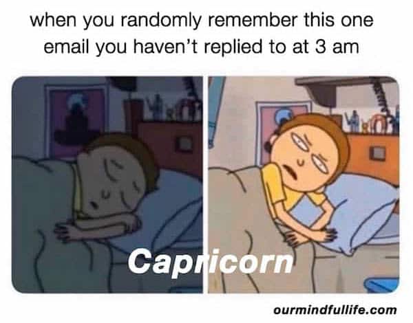 capricorn randomly remember meme