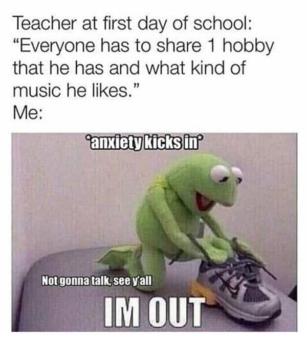 first day of school hobby meme