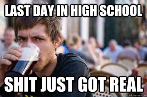 last day of high school meme