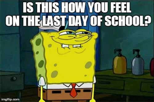 last day of school how you feel meme