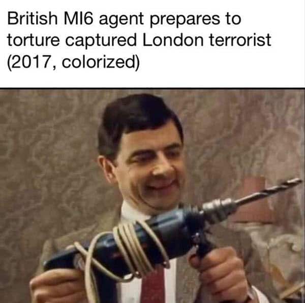 mr bean british m16 meme