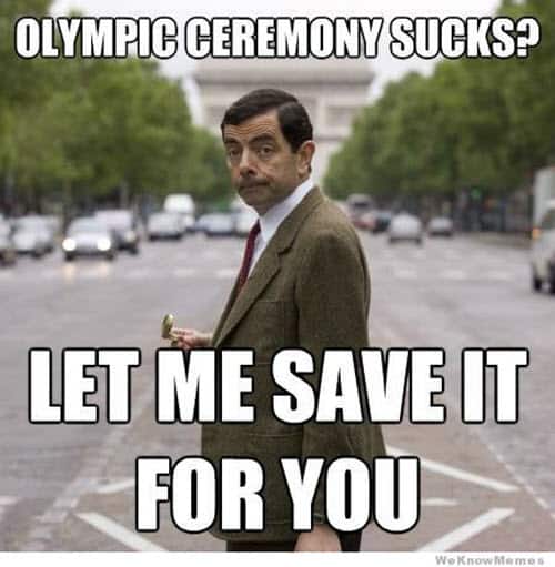 mr bean olympic ceremony meme