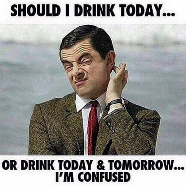 mr bean should i drink today meme