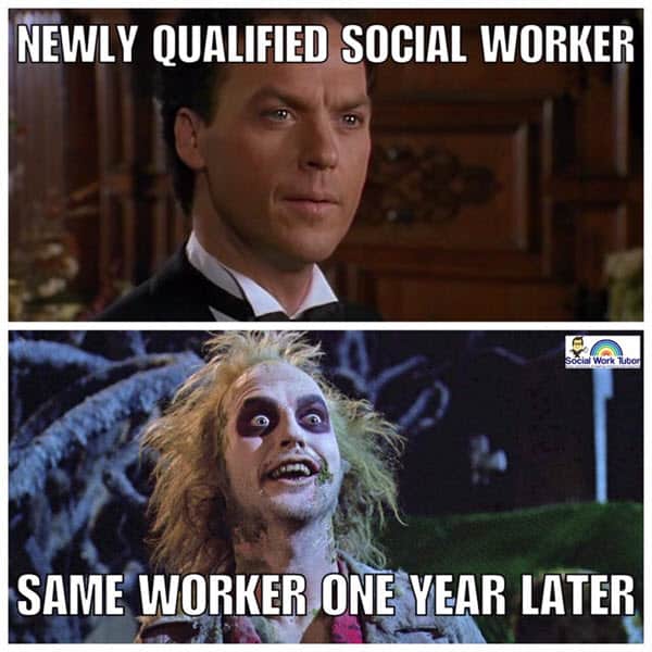 social work newly qualified meme