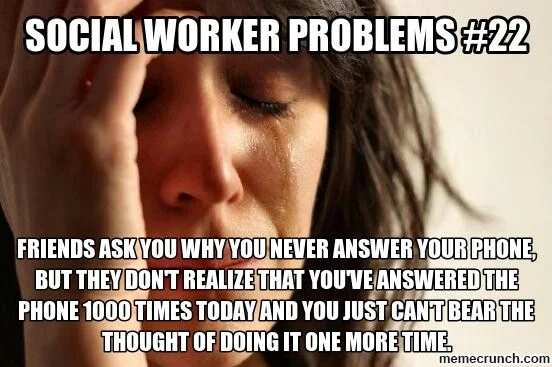 social work problems meme