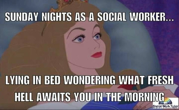 social work sunday nights meme