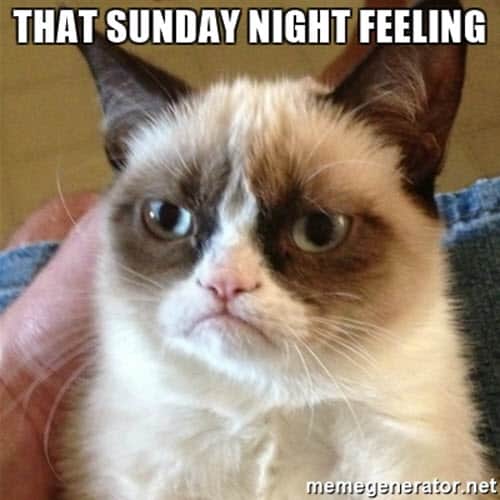 sunday night feeling meme