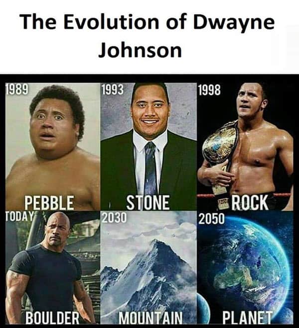 super funny evolution of dwayne johnson memes