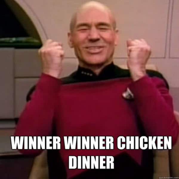 winner winner chicken dinner meme