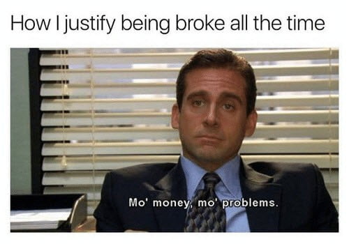 broke all the time meme