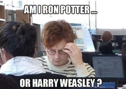 ginger ron potter meme