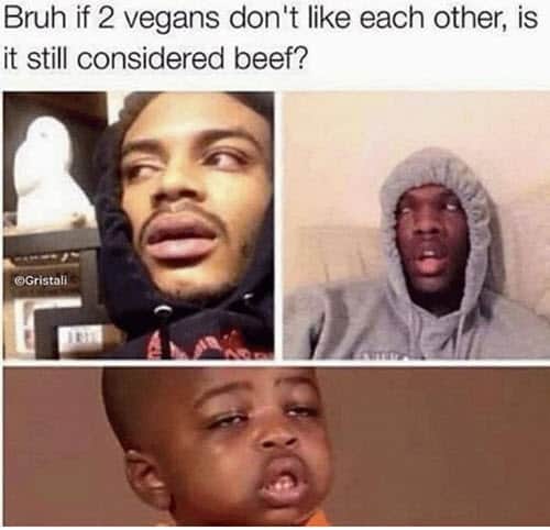 bruh vegans meme