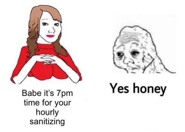 yes honey sanitizing meme