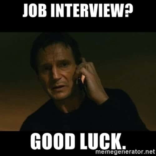 job interview good luck meme