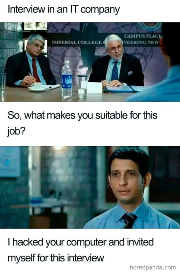 job interview it company meme