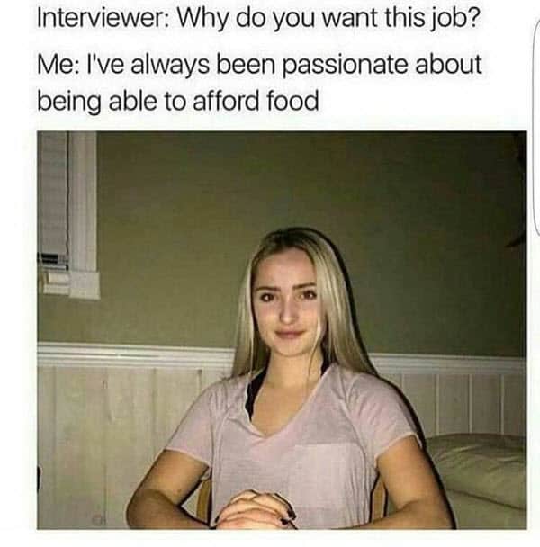 job interview reality meme