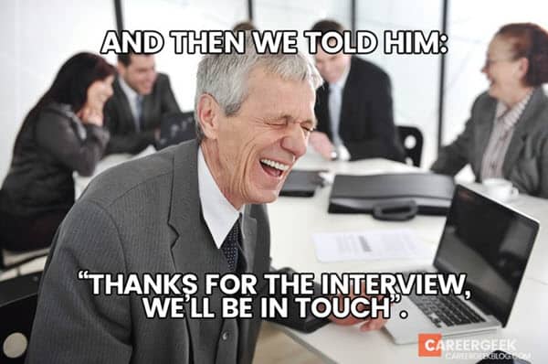 job interview we told him meme