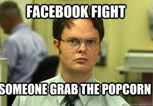 popcorn fight facebook meme