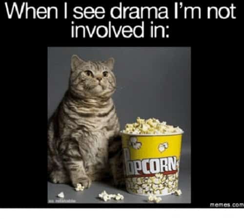 popcorn see drama meme