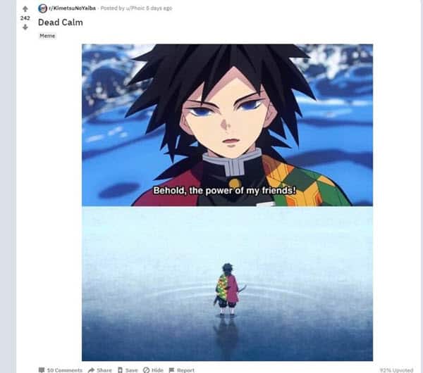 demon slayer memes dead calm