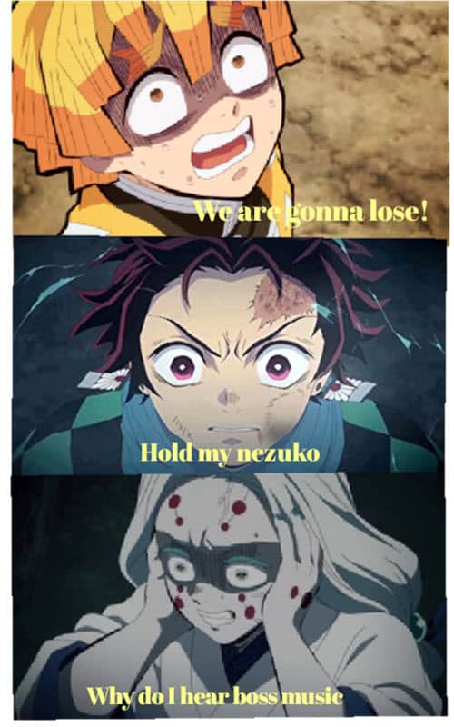 demon slayer memes hold my nezuko