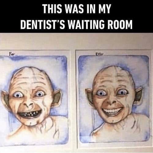 dentist waiting room meme