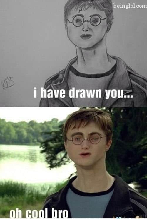 drawing harry potter meme