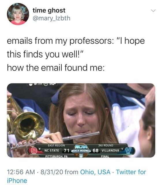 hope this email finds you well emails from my professors memes