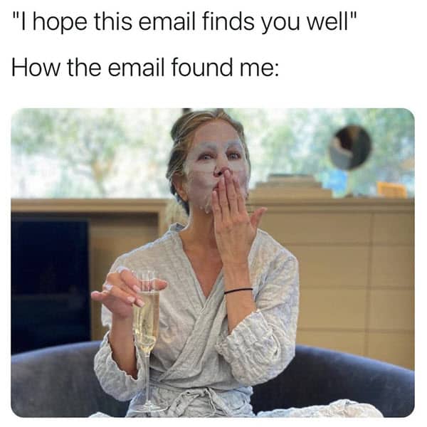 hope this email finds you well flying kiss memes
