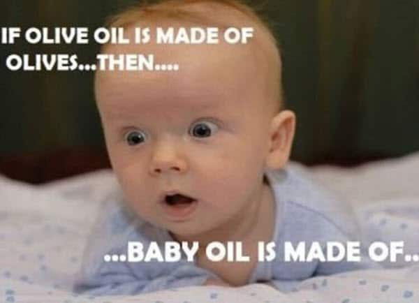 surprised face baby oil meme