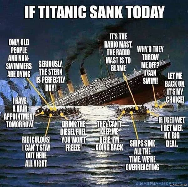 titanic sank today meme