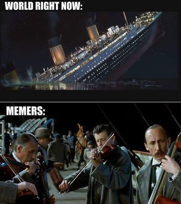 titanic world right now meme