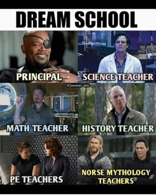 avengers dream school meme