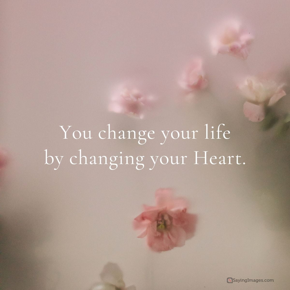 You change your life by changing your heart