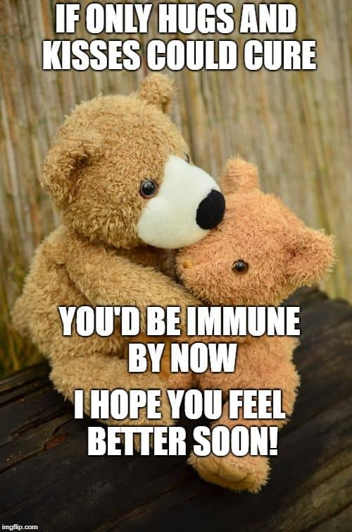 feel better hugs and kisses meme