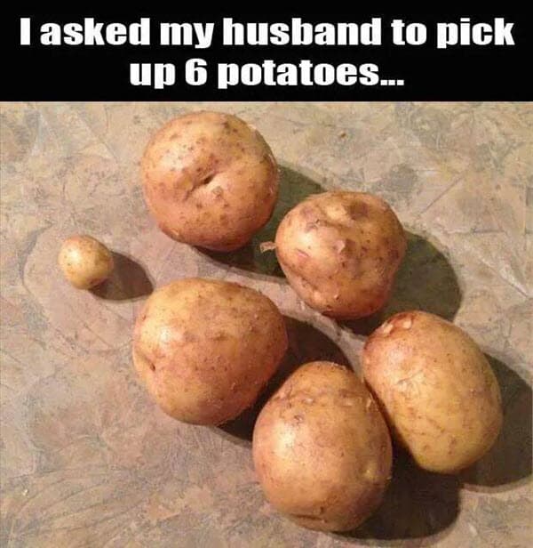 potato asked my husband meme