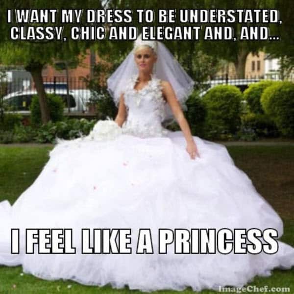 wedding dress meme