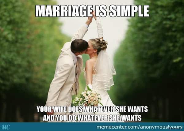 wedding marriage is simple meme