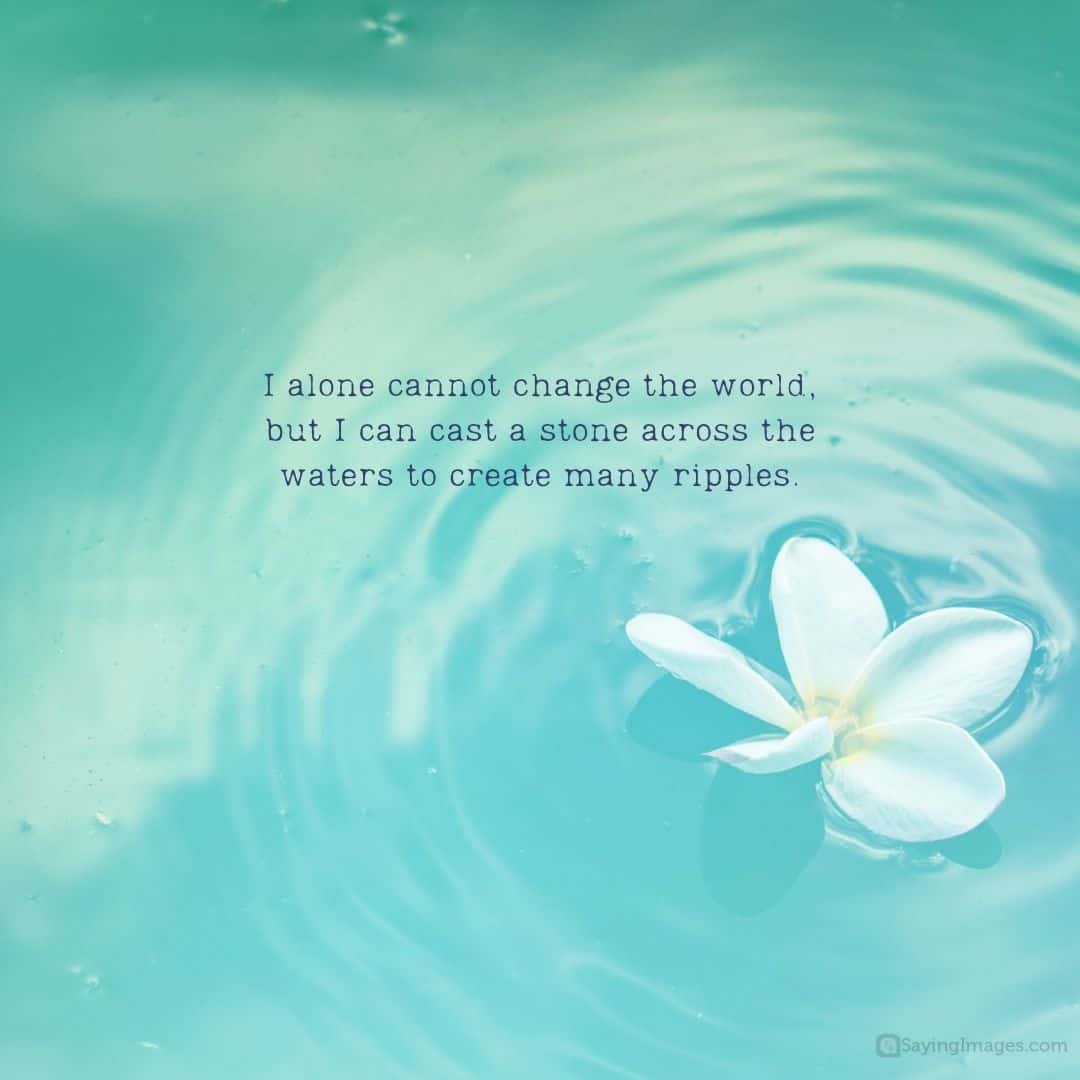 create many ripples quote