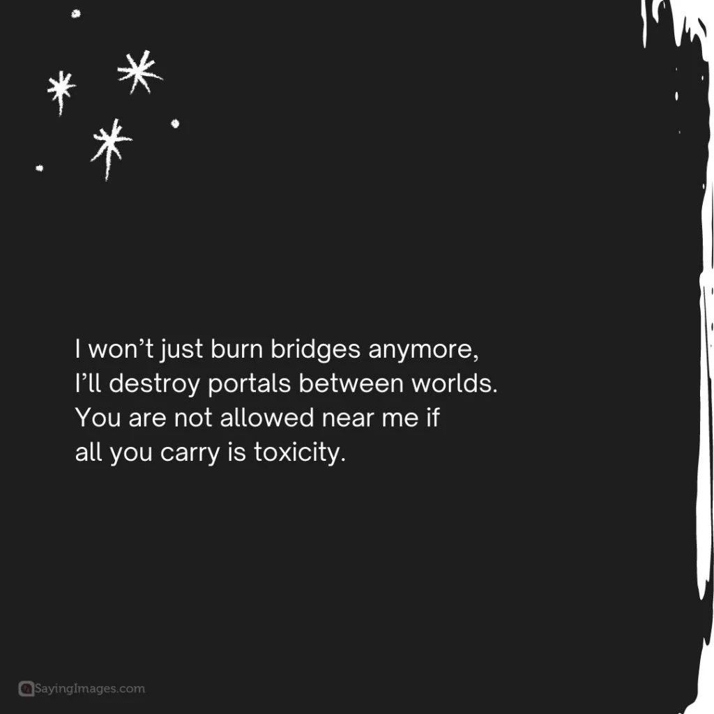 burning bridges and destroy portals quotes